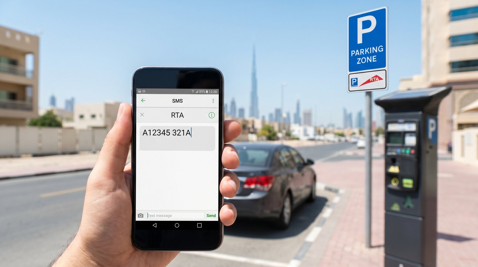 How to Pay for Parking by SMS in Dubai: RTA SMS Format Explained